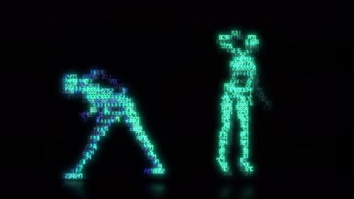 Dancers made from digital data information