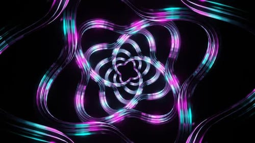 Cyan And Pink Moving Spiral Patterns Background Vj Loop In HD