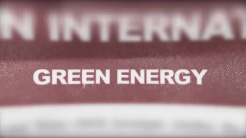 Green Energy Breaking News Photoreal Newspaper
