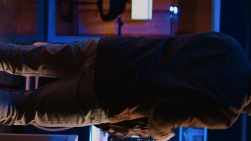 Self Employed IT Specialist Starting Job Shift in Apartment