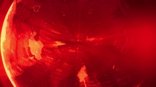 Rote digitale stilisierte Weltkarte Länderzoom Belarus