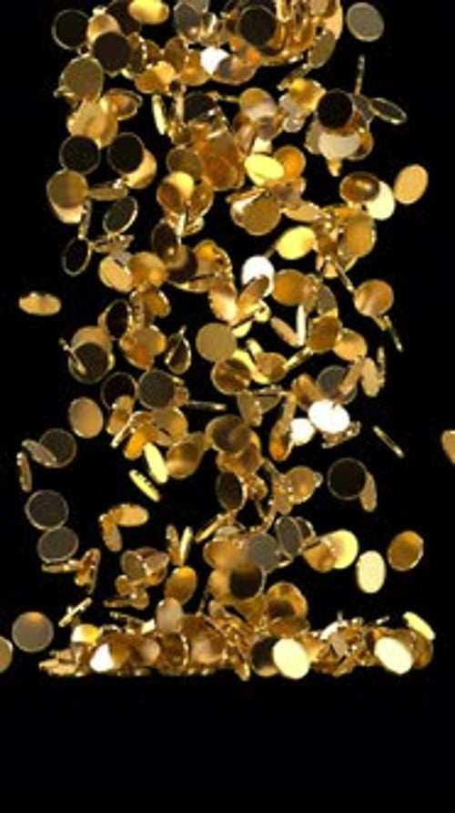 Falling Gold Coins Accumulation Animation