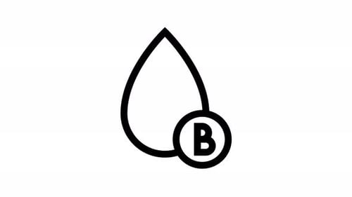 Animated Blood Drop Icon with Type B Reveal