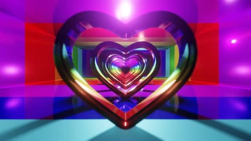 Rainbow Hearts Tunnel Loop
