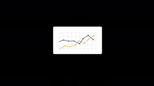 Animated Line Graph for Data Presentation and Business Statistics