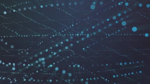 Light Green Bubbles Waving In Dark