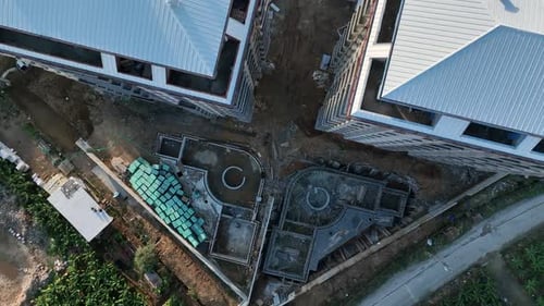 the Process of Building Houses on the Mediterranean Sea