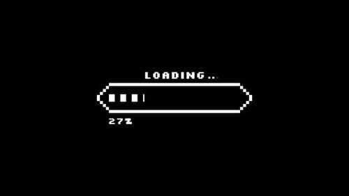 Retro Computer Interface Loading Bar Animation