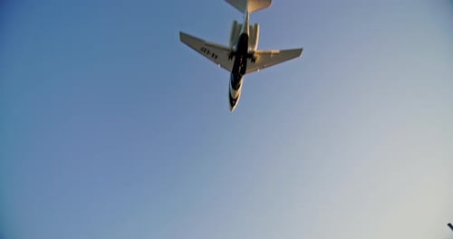 Slow Motion Video of an Epic Business Jet Landing at the Airport