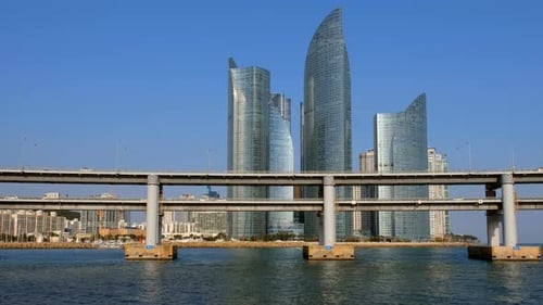 Busan Skyscrapers and Gwangan Bridge South Korea