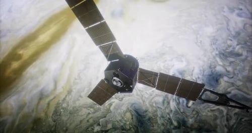 Advanced Satellite Orbiting a Distant Gas Giant Planet