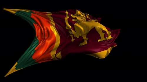 Animated Waving Flag of Sri Lanka