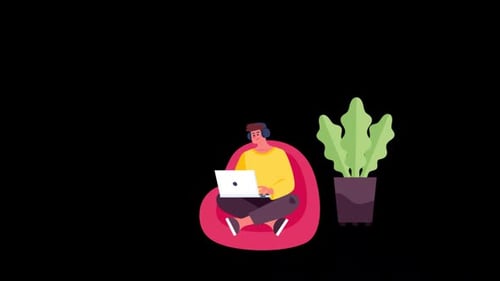 Escena de un día de trabajo con el canal Alpha de un portátil