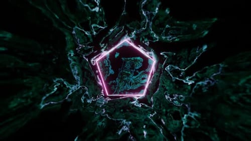 Pink Pentagon Liquid Effect Background Loop Animation In 1080Hd