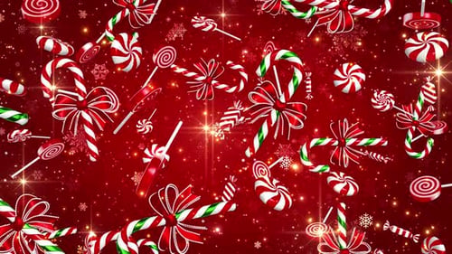 Fallende Weihnachtszuckerstange