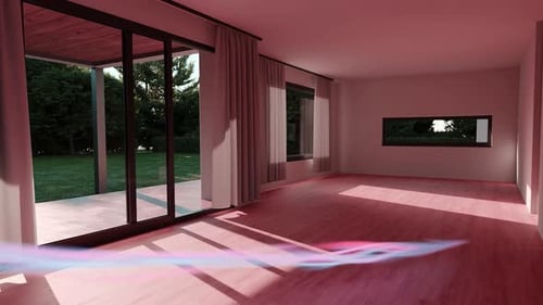 Fluid Glowing Line Abstract Motion Background