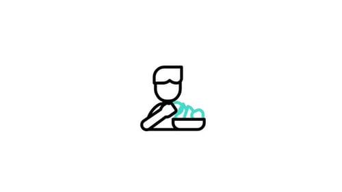 Minimalist Hand Washing Line Art Icon Animation
