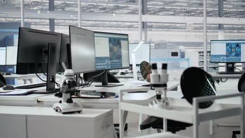 Beaufsichtigung des Büros für die Produktion von Monitoren für integrierte Schaltungen und Mikrochips