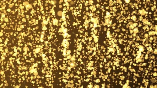 Abstract Golden Shimmering Particles Falling Background