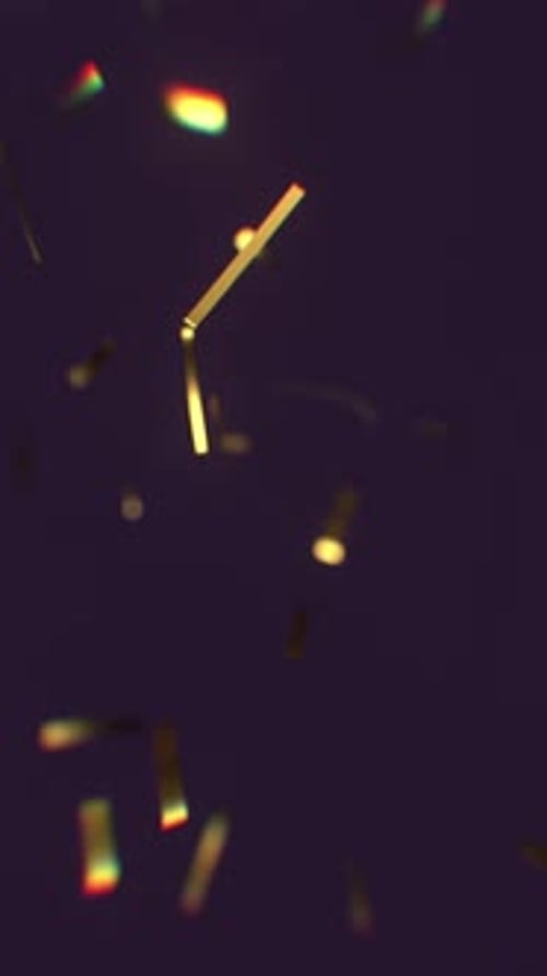 Falling Gold Confeti con enfoque suave