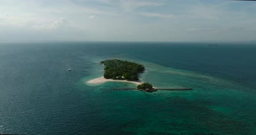 Beach Resort with White Sandy Beach in Samal Davao Philippines
