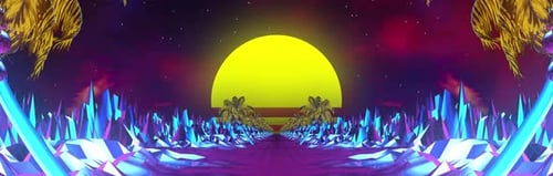 Retro Sunset Paradise