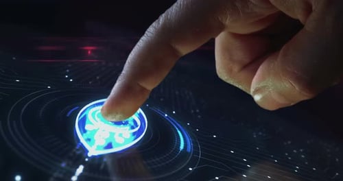 Futuristic Digital Security Shield Logo Reveal