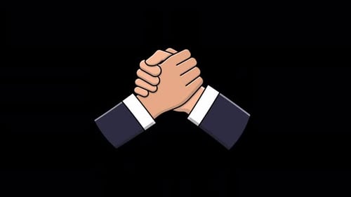 Animated Hand Wrestling Concept Video - Transparent