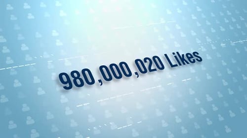 Digital Social Media Likes Counter Tally Animation