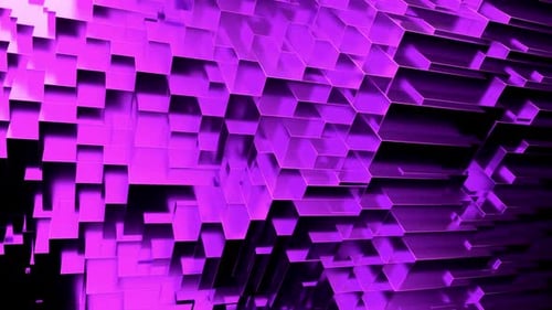 Dynamic Abstract Purple Hexagon Grid Seamless Loop Background