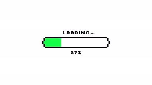 Modern Retro Green Progress Bar for Apps and Video