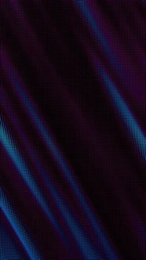 Ondas en bucle de puntos coloridos, datos digitales, salpicadura de puntos, matriz de puntos, interfaz de usuario futurista y suave