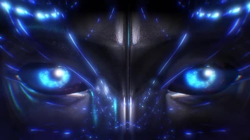 Augen für künstliche Intelligenz Blau