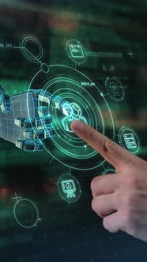 Visualisierung der Teamarbeit zwischen Menschen und künstlicher Intelligenz