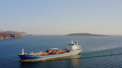 View of the Tanker in Motion