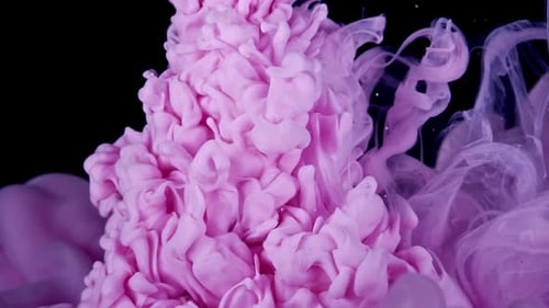 Light Purple Ink Dissolving Elegantly in Water