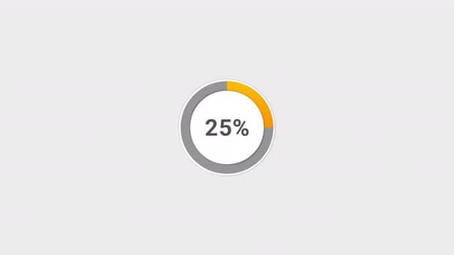 Loading animation progress bar circle and linear style with percentage, digital preloader countdown.