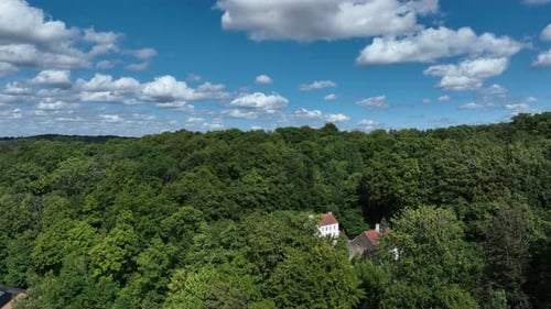Aerial View of Genappe Municipality and City of Wallonia Located in the