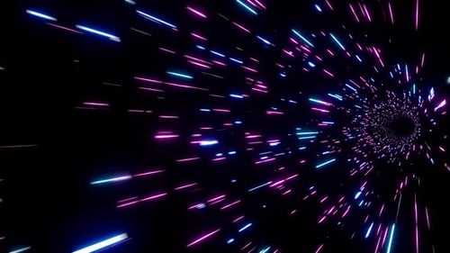 Les particules lumineuses au néon Warp Drive Dimension Hole