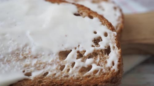 Macro Shot of Creamy Bread