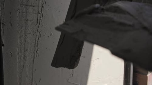 Plaster Application on Brick Wall