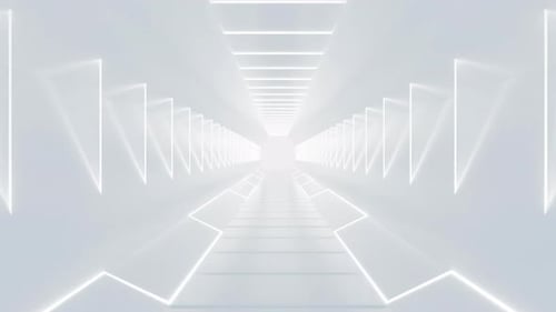Abstract white tunnel.