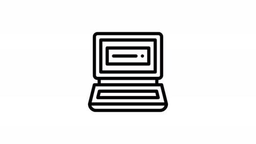 technology line icon animation