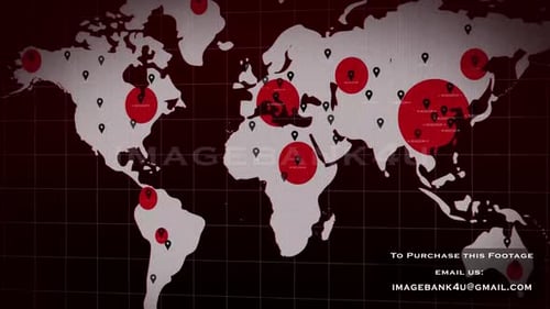 Infection de la carte du monde par le coronavirus COVID-19