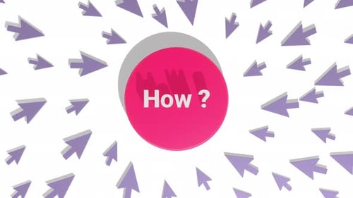 How Question Text With Cursors Or Arrows Animation. Question, Ask, Tips, Guidance Concepts.