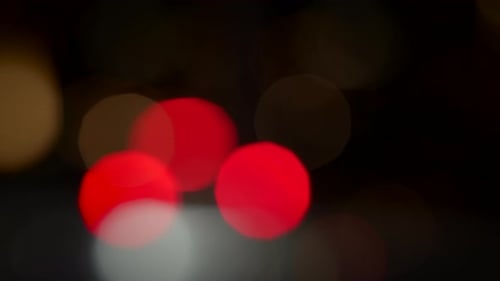 Colorful Urban Night City Lights Bokeh Background