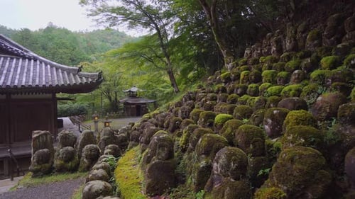 The beauty of this Buddhist temple in Kyoto is unique, because each statue was made by hand, for man