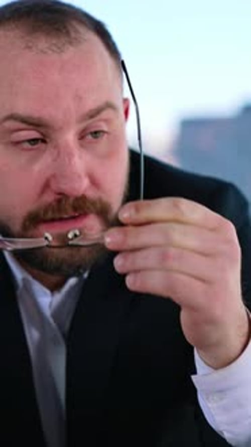 Stressed Businessman Frustrated at His Desk