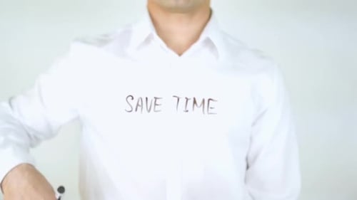 Writing Save Time on Clear Surface