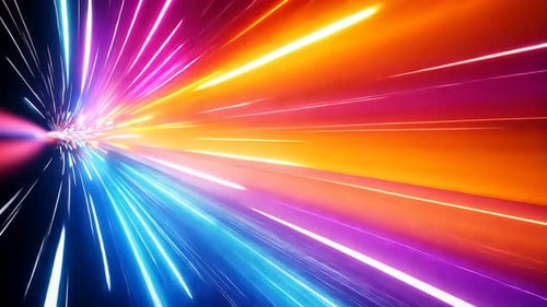 Des traînées lumineuses éclatantes et rapides